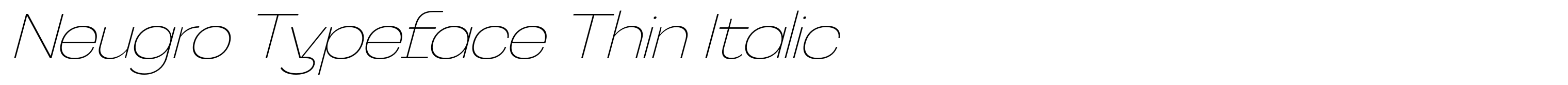Neugro Typeface Thin Italic